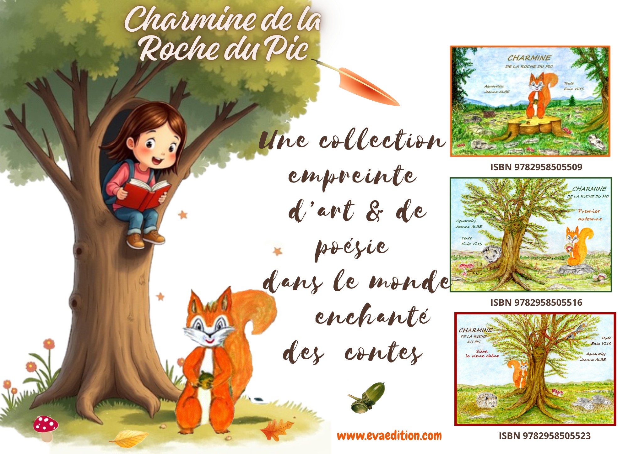 3 tomes de Charmine de la Roche du Pic